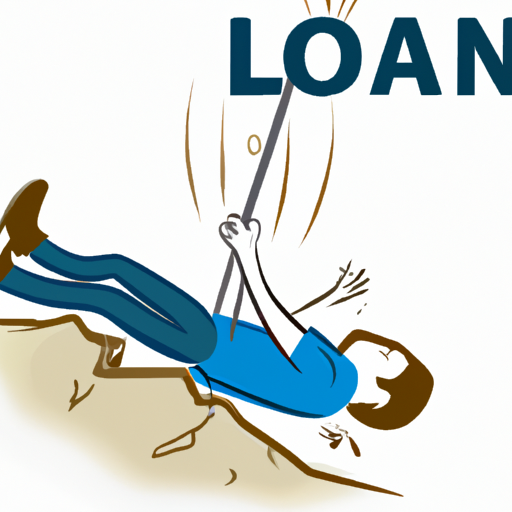 איור של אדם נופל לבור, המייצג מלכודות נפוצות באיחוד הלוואות